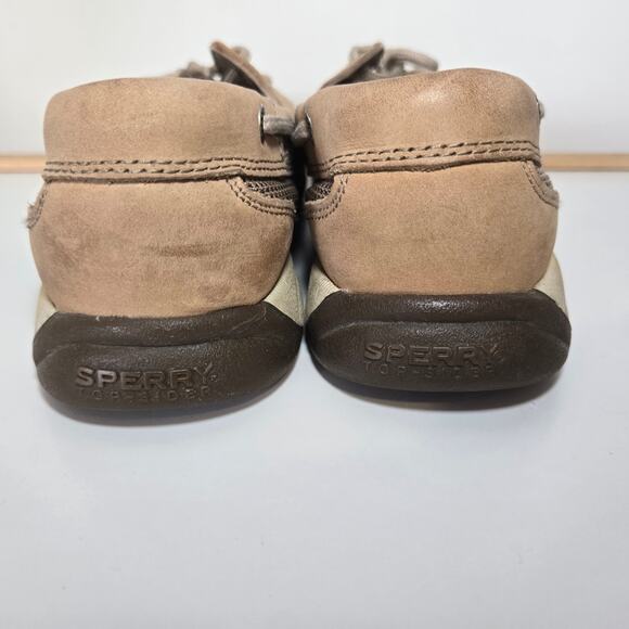 Sperry Top-Sider Womens Intrepid 2 Eye Linen/Mesh Tan Beige Boat Shoes‎ Size 7M - Picture 7 of 9
